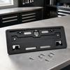 Black ABS Front License Plate Bracket, Replacement Mount with Multiple Mounting Points and 6 Included Screws for the Stated Application