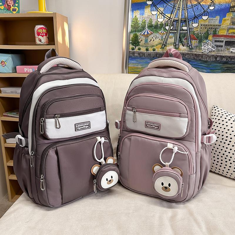 Student Schoolbag Ridge Backpack Women's Lightweight Large Capacity Backpack