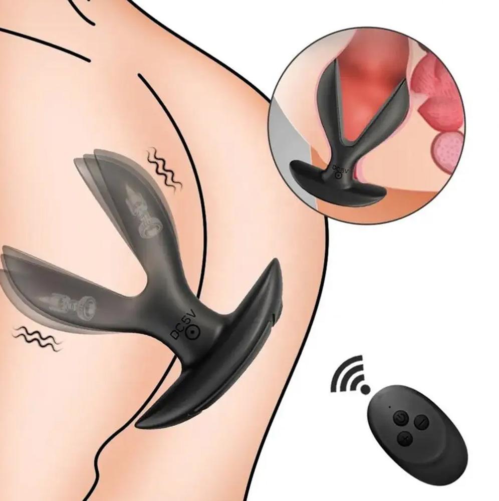 USB Charging Anal Vibrator for Men Women Remote Control Prostate Massager Anal Expander Sex Toy for Couples