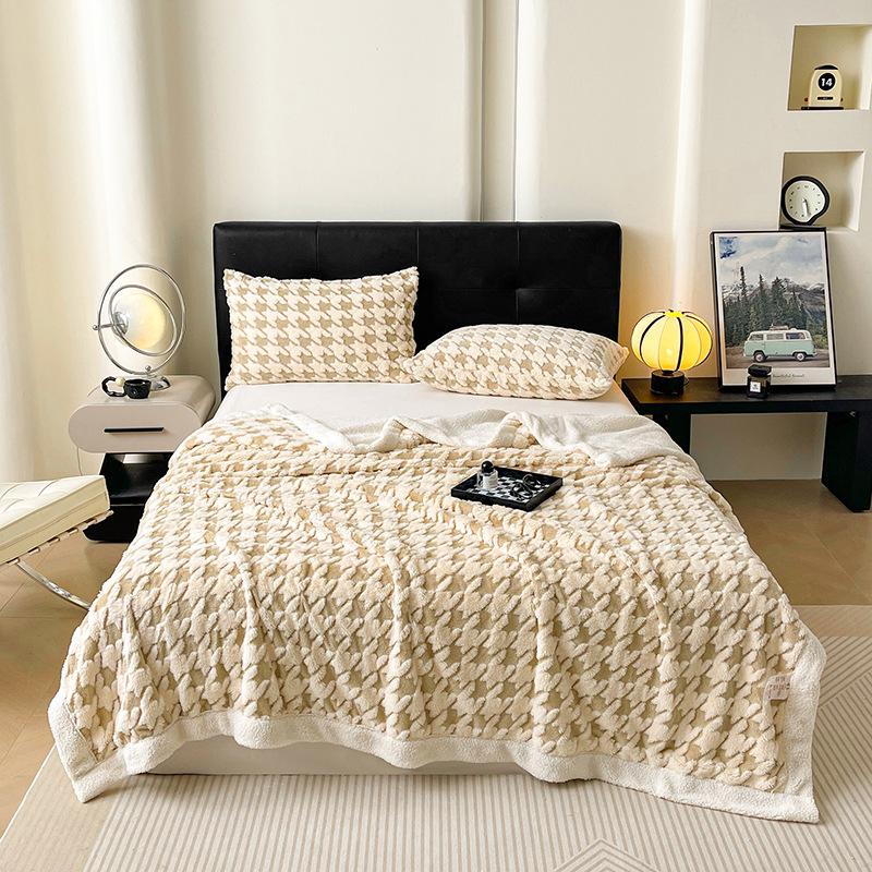 Thousand Bird Patterned Knitted Blanket