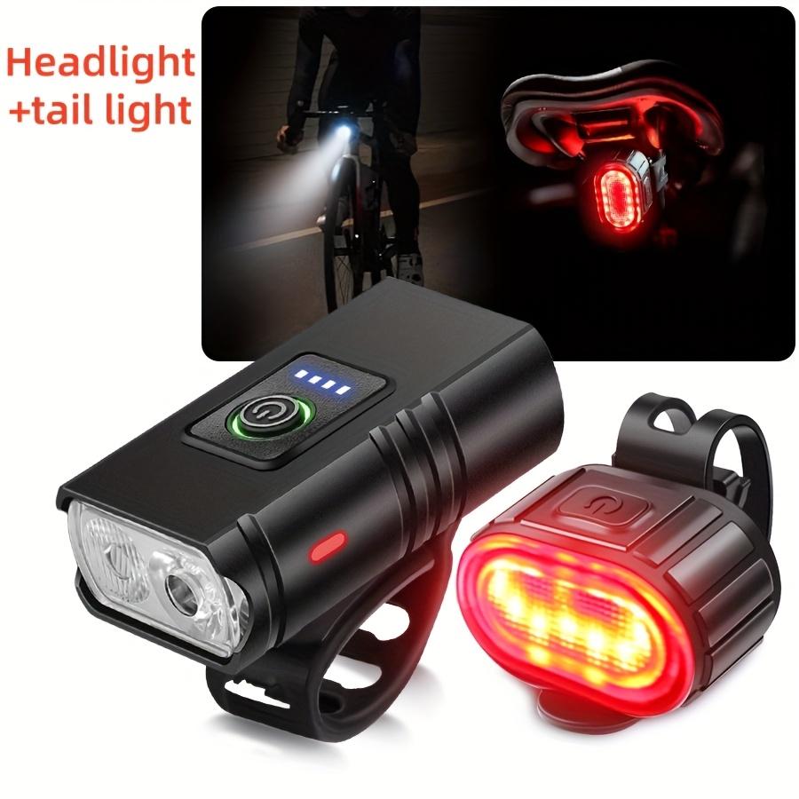 Bike Light T6 LED Bicycle Front Lamp Rechargeable Bicycle Headlight Tail Red Light MTB Road Bike Headlamp Cycling Accessories