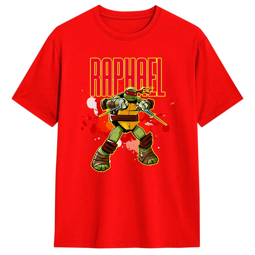 TMNT Raphael TShirt Summer Fashion T Shirts Cotton Round Neck Oversize Top Tees Short Sleeve Streetwear Tops