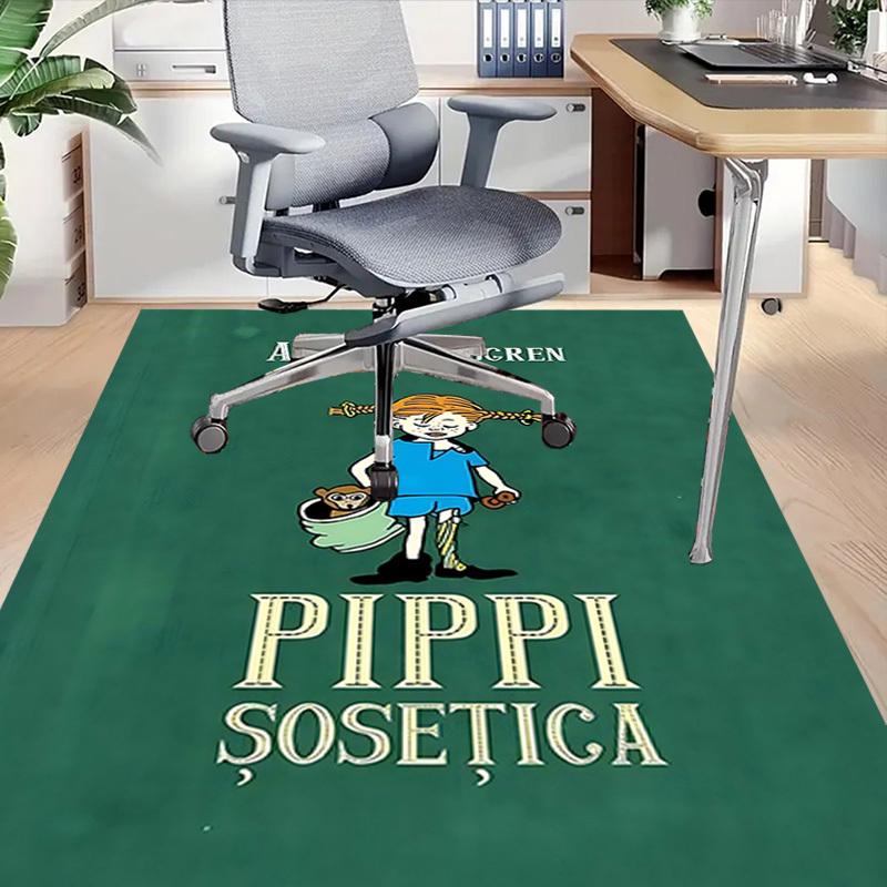 1PC Pippi Longstocking Astrid Lindgren Extra Large Non Slip Floor carpet, Office, family, bedroom, Studio Large Area Rug Indoor Rugs