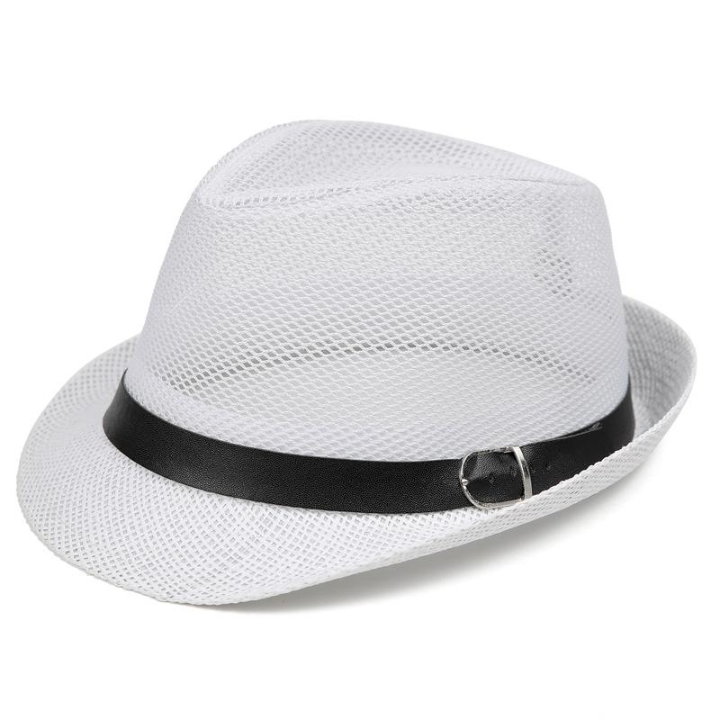 Summer hat men's top hat sunscreen breathable sunshade straw hat cool hat grandpa outdoor mesh hat