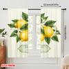 2pcs 2D flat printing Drapes Lemons Amalfi Coast Life Polyester Without Electricity Festive Curtains for Holiday Parties Home