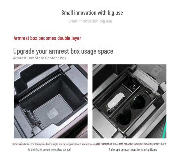 2020-2025 BYD Han Center Console Armrest Storage Box for Car Organization