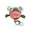 Adorable Cartoon Frog Plush Toy Green Stuffed Animal Keychain For Gifts