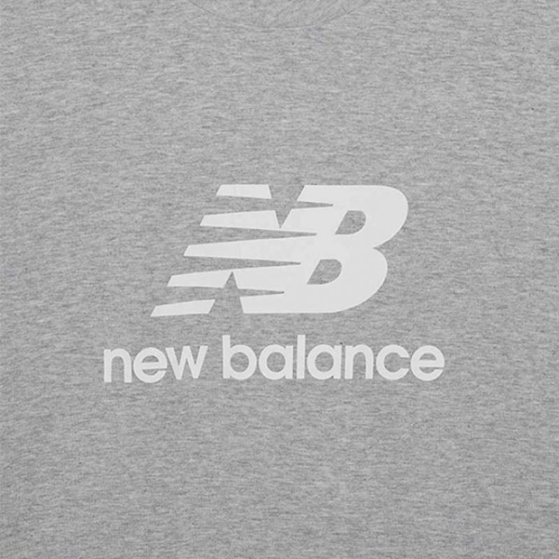 New Balance STacked Logo T shirT Grey mT41502ag