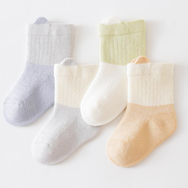 3 Paar Neugeborenen Babysocken Sommer Mesh Weiche Baumwolle Babysocken Atmungsaktive Kindersocken für Neugeborene Babysachen