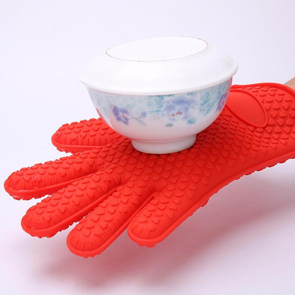 1PC Heat Resistant Microwave Oven Silicone Glove for Baking Kitchen Cleaning