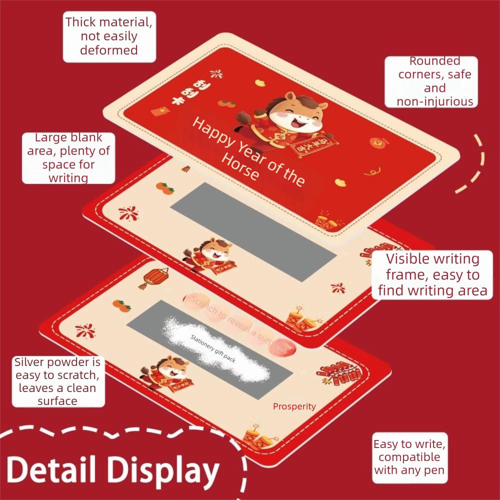 50/100pcs Cartoon Pony Vouchers Tickets DIY Gift Surprise Lucky Cards Game DIY Props