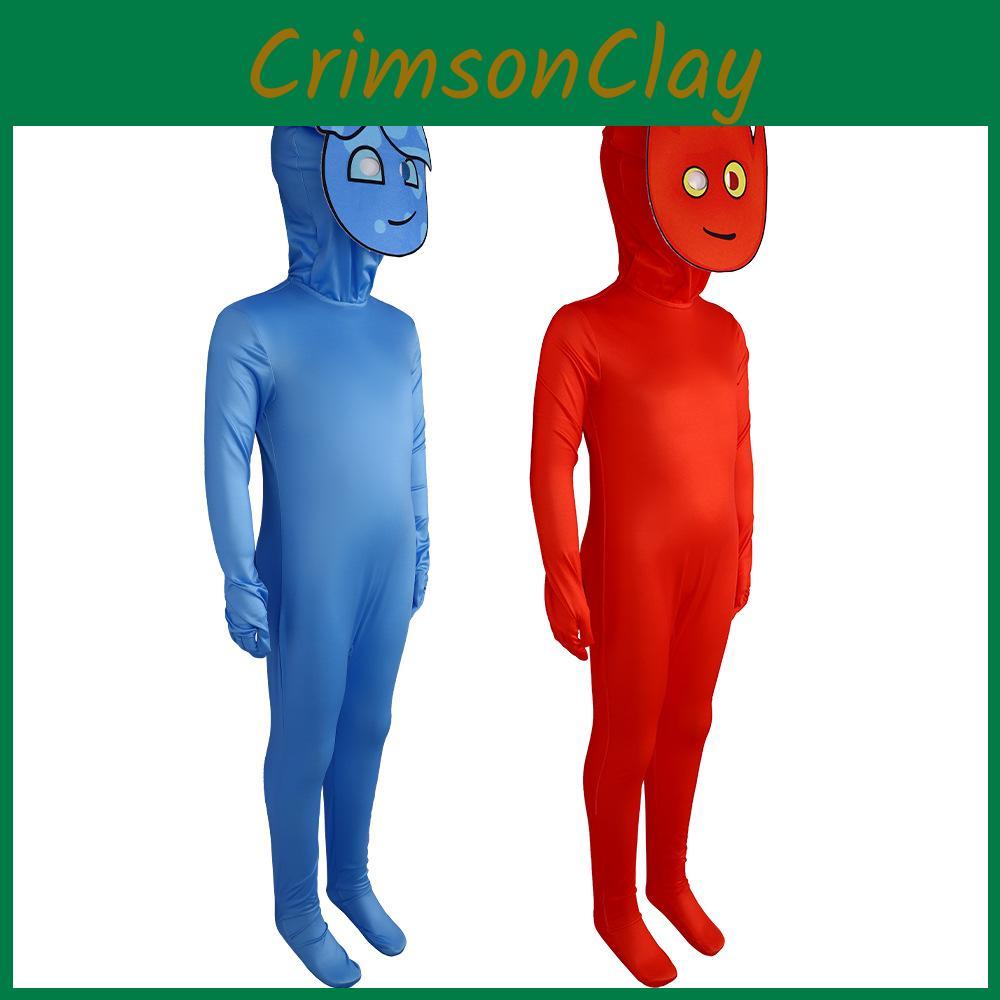 Watergirl Fireboy And Cosplay Costume Cartoon Jumpsuits Halloween Party Garment