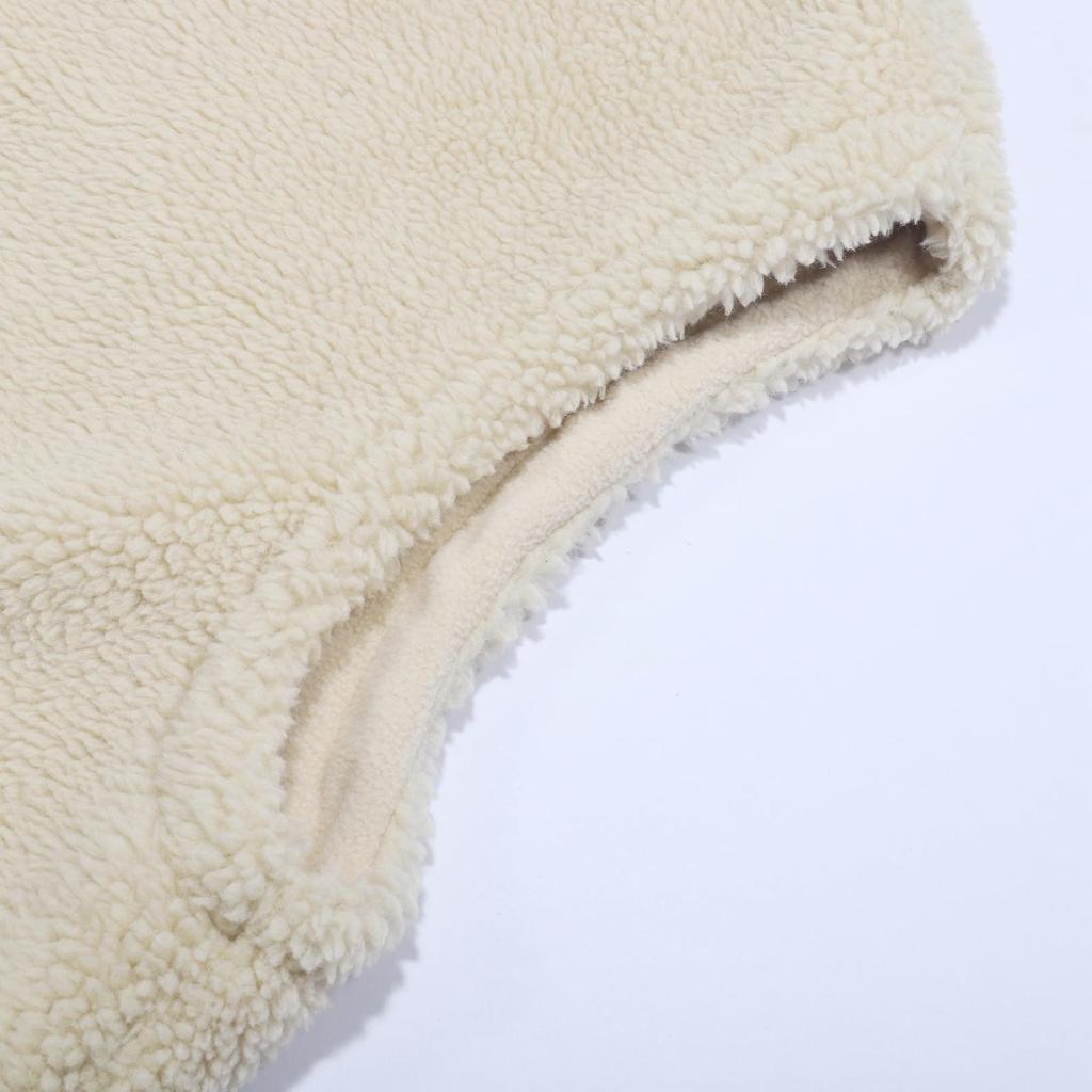 Damen Modische Fleeceweste Übergroße Ärmellose Shearlingjacke Warme Knopfleiste Weste Oberbekleidung