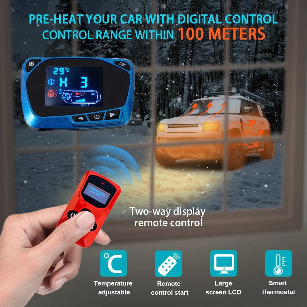 Car Diesel Parking Heater 24V 220V 5KW-8KW Two-way Remote Control Parking Heater  Low Noise Large Hole For Home Heated Kits