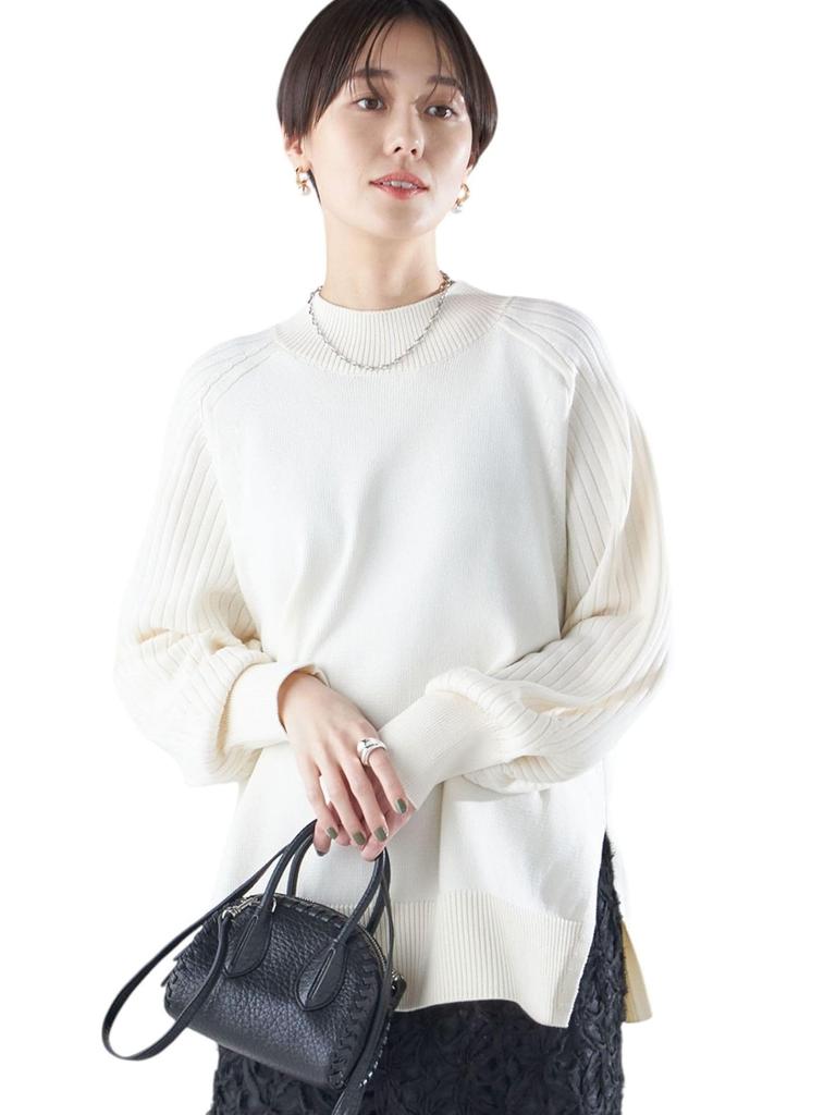 Ships for Women Knitted Mercerized Knit One Pullover, Handwashable, Cotton, Fabric, Size, 316010800, Off-White