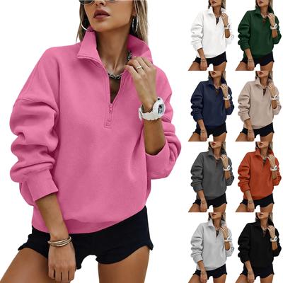 Felpa Pullover da Donna a Maniche Lunghe con Collo Alto, Top Moda Casual per Primavera Autunno, Felpa Leggera