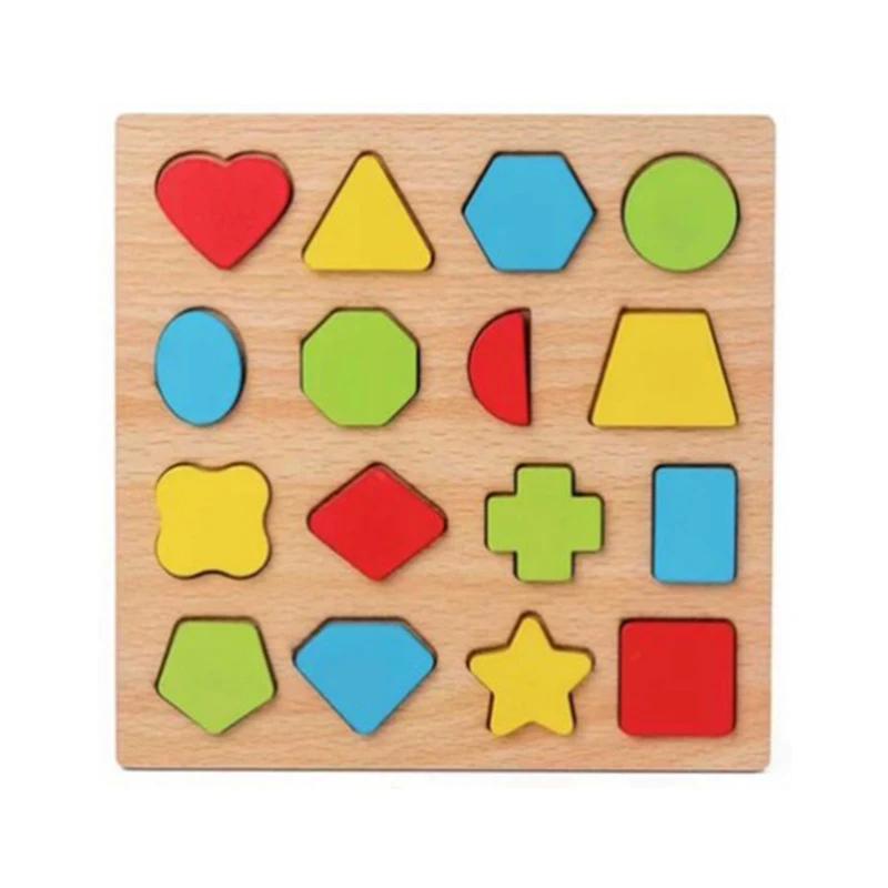 Baby Montessori Puzzles Wooden Toys for Children 1 2 3 Years Educational Learning Kids Games Child Birthday Gifts