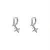 Niche Retro Graffiti Star & Moon Earrings Women's INS Light Luxury Autumn Winter Personalized Trendy Style Casual Daily Fashion Jewelry