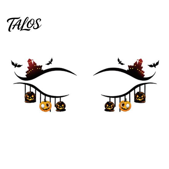 Adesivi Sicuri Amici della Pelle Tatuaggi Temporanei Viso Halloween per Donne, Ragnatela Zucca Impermeabile Arte Occhi Mascherata Carnevale Cosplay Trucco