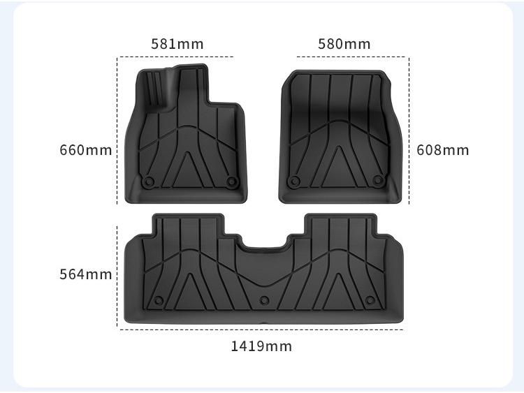 Custom TPE Floor Mats & Trunk Liner for Chery Fengyun A9L (Set of 25)
