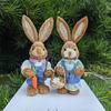 Bunny Figurine Tabletop Decor Adorable Appearance Vivid Facial Expression Rabbit Statue Easter Party Ornament
