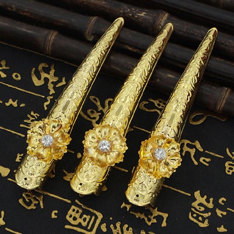 10 Pieces Gold Finger Rings with Intricate Designs for Nail Art and Personalize Styling for Festivals and Everyday Use