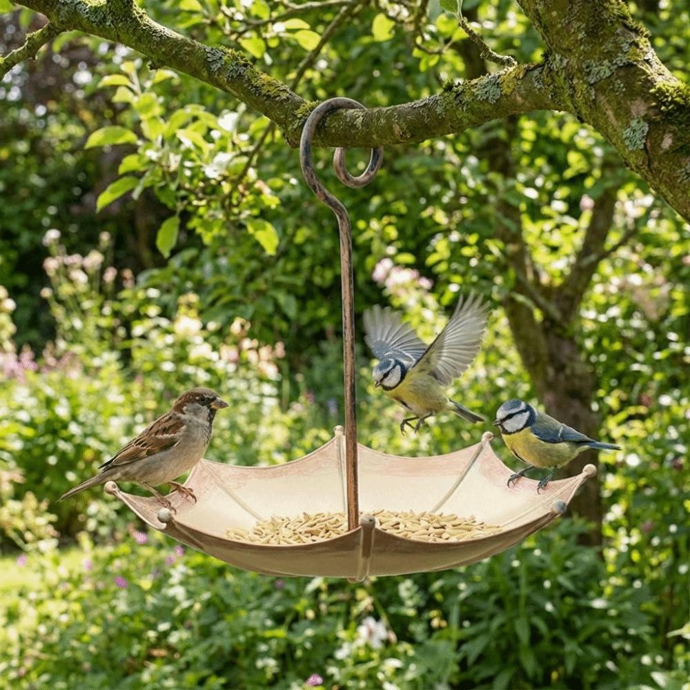 Anti-leakage Bird Feeding Station Umbrella-shaped Bird Food Container  Bird Supplies