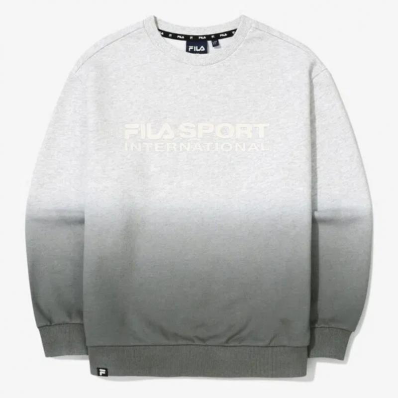 [fila Kids] Garment Dying Sweatshirt  Fk2pog3203x Dgy  q0zFk2pog3203xDgy