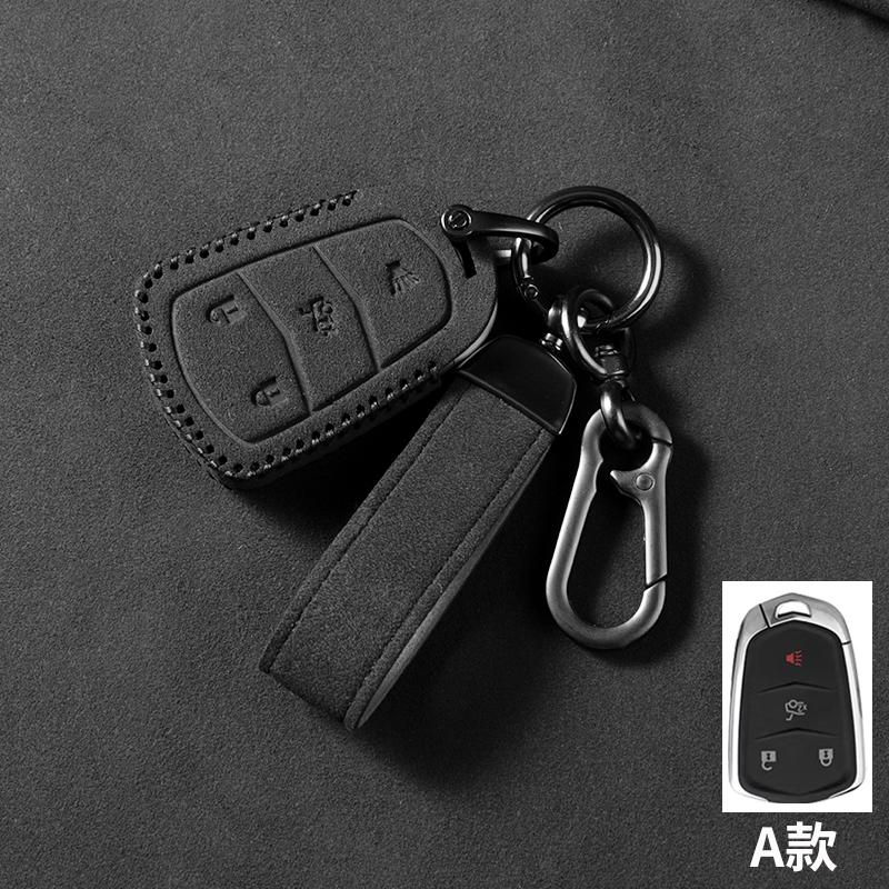 Sport Suede Leather Car Remote Key Case Cover For Cadillac CT6 ATS CTS XTS SRX XT5 Escalade XTS DTS ESV ELR Car Accessories