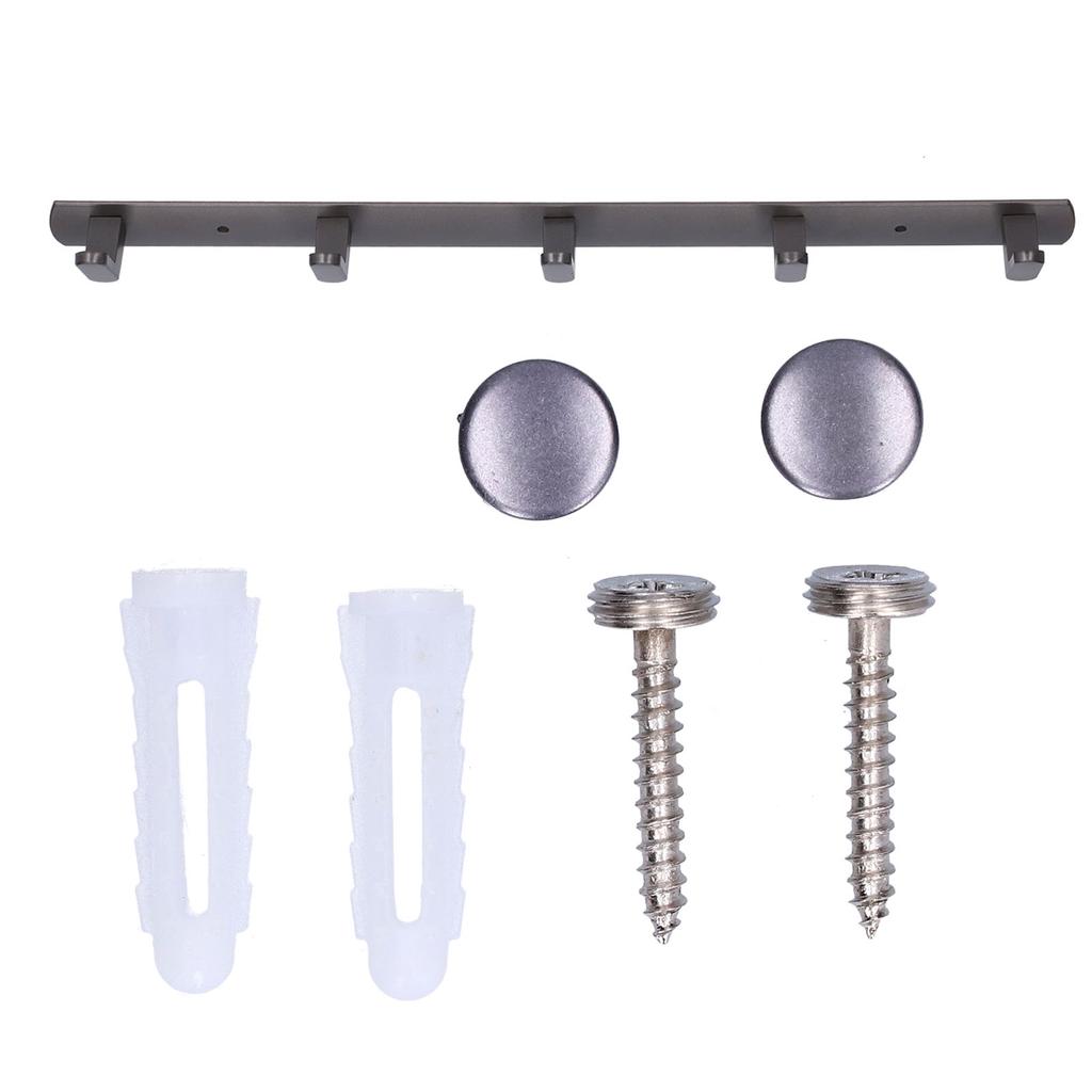 45cm Row Hook Wall Mount Aluminium Alloy Coat Towel Hook for Kitchen Bathroom Bedroom Closet
