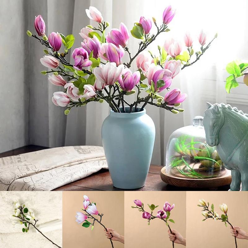 1PC Fake Flowers Wedding Decoration Bouquet New Simulation Magnolia Home Artificial Flowers DIY Multiple Options Available MIT