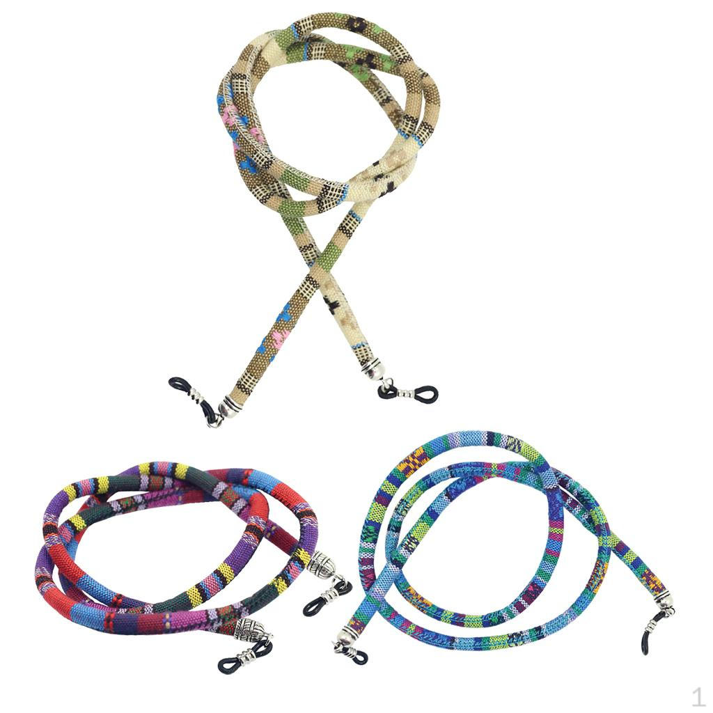 

3 шт./лот Этнический грубый шнурок Держатель-ретейнер для очков/солнцезащитных очков для активного отдыха