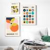 Výstava Bauhaus Geometric Retro Nástěnná umělecká reprodukce Malba na plátně Severské plakátové nástěnné obrazy poloviny století pro výzdobu obývacího pokoje