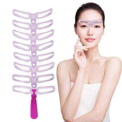 Outil de Maquillage Beauté Kit de Pochoirs à Sourcils Gabarit de Définition et de Mise en Forme des Sourcils Carte de Soin des Sourcils