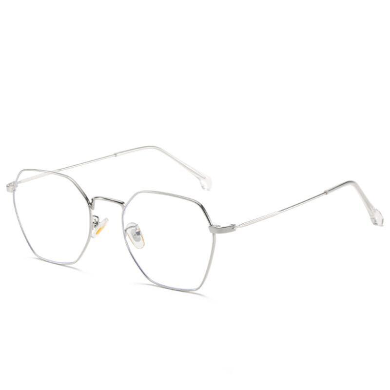 Literature Retro Polygonal Photochromic With Prescription Eyeglasses Female Anti-blue Light Myopia Eyewear Male 0 -0.5 -1.0 Up To -6