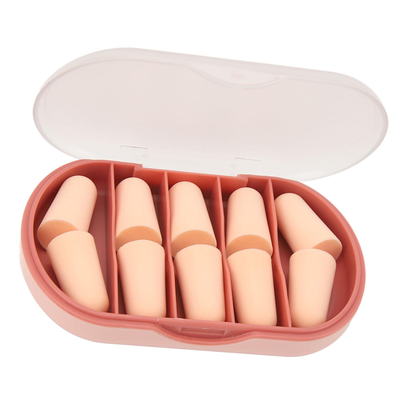 

2 упаковки берушей с шумоподавлением, мягкие круглые толстые беруши оптом с коробкой для хранения, розовые