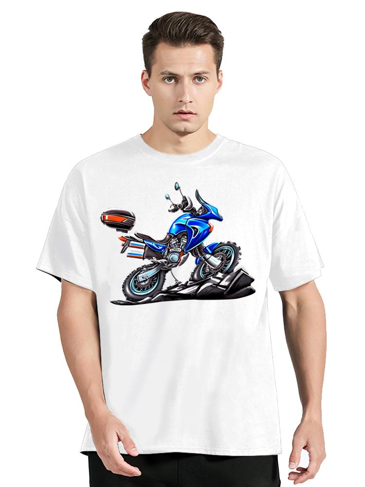 Motorrad Tshirt Mit Hon Motorcycle Transalp New Summer T Shirts Unisex 100 Cotton Cool Tees Harajuku
