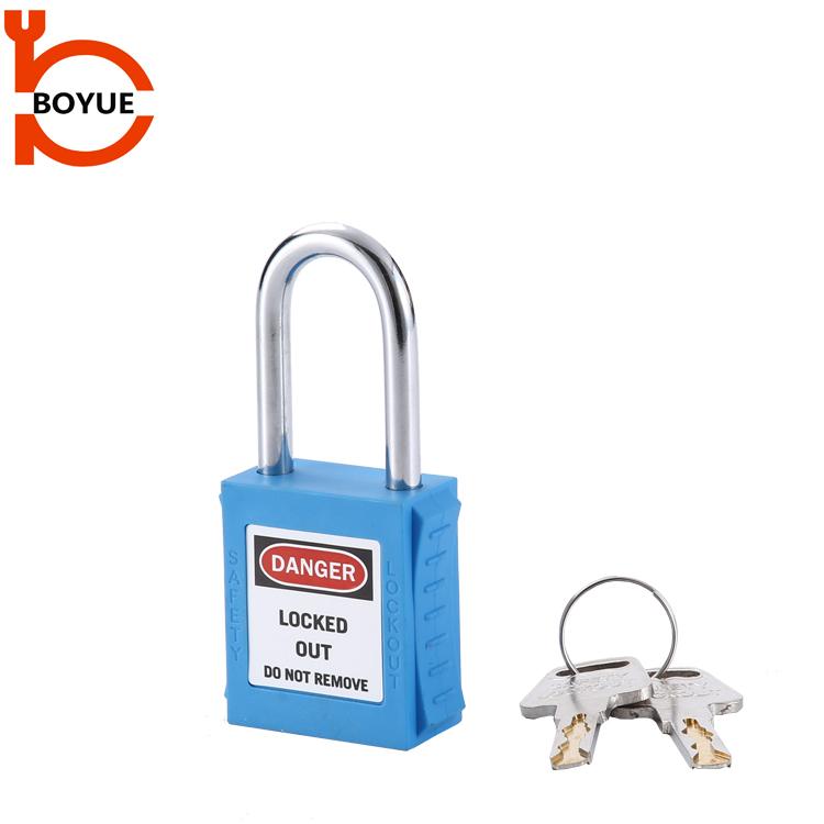 Boyue PA Safety Padlock Steel Shackle Keyed Alike Master Key System 3-Year Warranty Multiple Sizes Available for Industrial Use (Blue,safety padlock&steel & nylon&safety padlock) синий