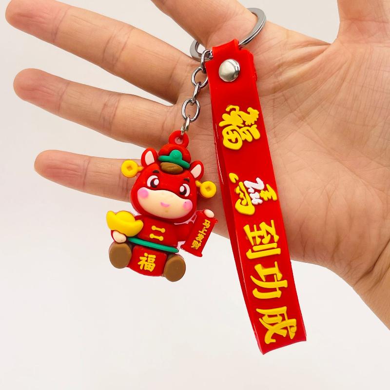 Süßer Schlüsselanhänger 2026 Jahr des Pferdes Tierkreis Pony Anhänger Paar Rucksack Schmuck Neujahr Erfolg Ankunft Modisches Accessoire