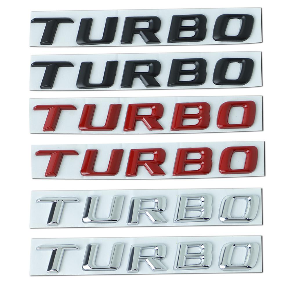 Turbo Emblem Car Sticker 3D Metal Turbo Badge Decals for Mercedes Benz C63 E300L Fender Side Car Styling Refitting Sticker QR7