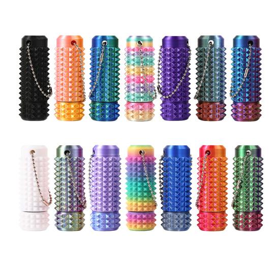 Spiky Grippie Stim Fidget Toy with Bead Chain Rotatable Stress Relief Teens Adults Pocket 3D Printed Pain