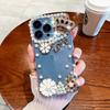 Crown Pearl Flower Apple 16 Mobile Phone Case 15ProMax Rhinestone Iphone13 Transparent Silicone Case 14 Applicable 12