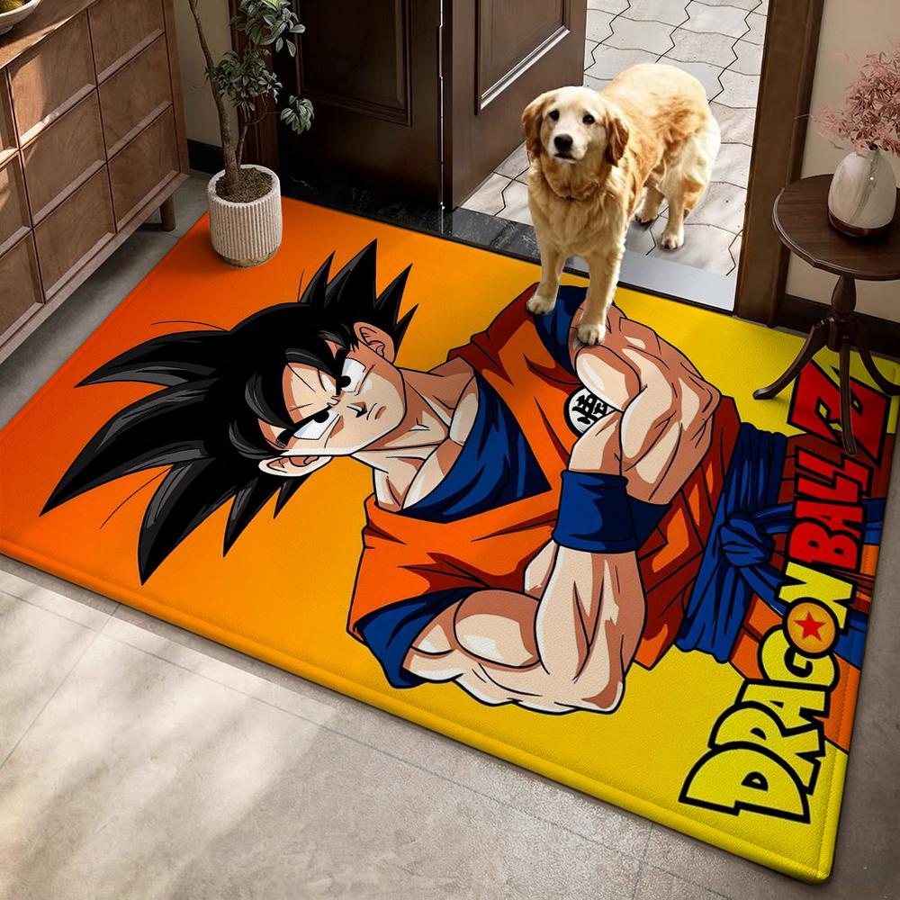 Super Saiyan Goku Patterned Rug Allseason Carpet For Kids Bedroom Play Area Home Decor Valentine'S Day Gift