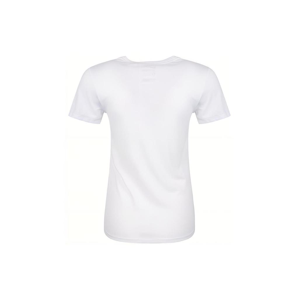 Nike Solid Color Breathable Knitted Round Neck Short Sleeve T-Shirt Women Tops White 836327-100