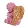 Engel Mädchen Statue für Heimdekoration | Geflügelter Engel Rosa Harzfigur