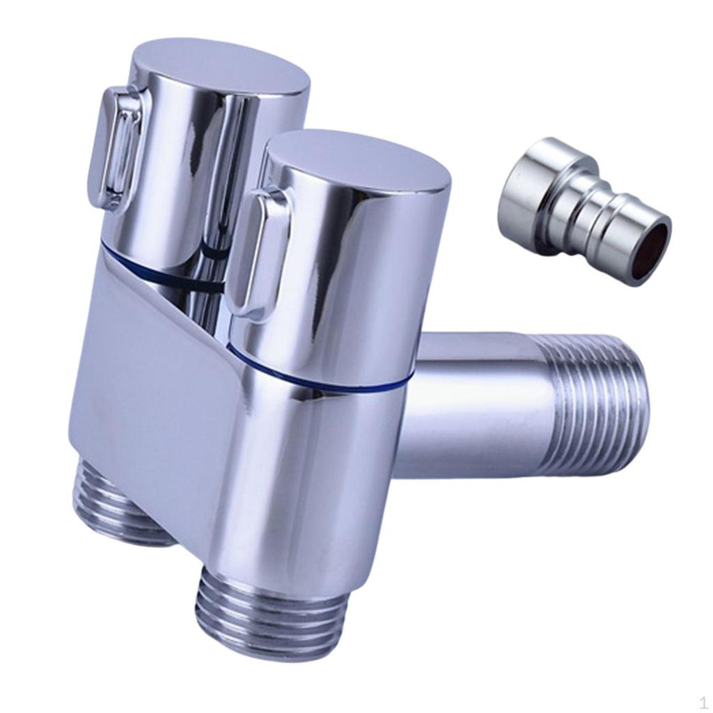 Outlet G1/2 Thread Valve for Bathtub with 3 Through Angle Stop