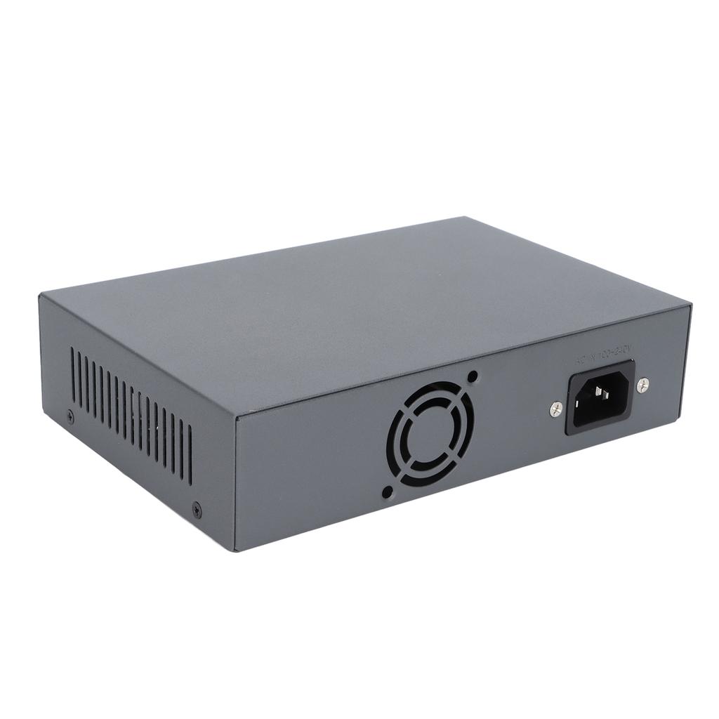 POE Switch IEEE802.3af at 100Mbps Small Compact Silent Desktop Fanless 6 Ports POE Switch for Access Point 100‑240V