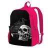 Quoth The Raven Met Schedel Halloween Rugzakken Horror Griezelig Pendelaar Tiener Grote Rugzak Unieke Polyester Tassen