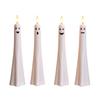 Lot de 4 bougies LED vacillantes d'Halloween avec lumière, à piles, nécessite 2 piles AA non incluses