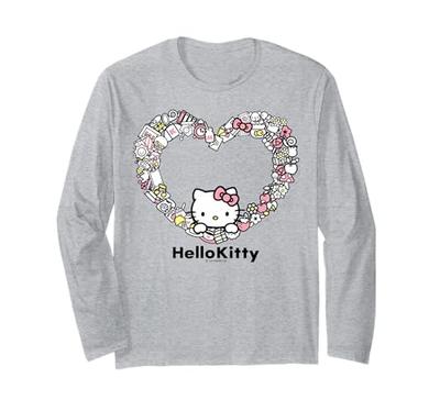 Hello Kitty US Design Heart Long Sleeve T-Shirt